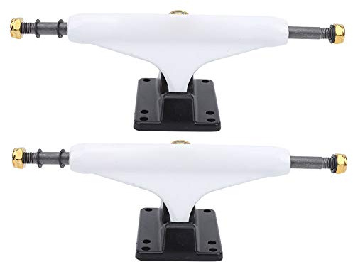 Keenso Skateboard Trucks, 2PCS Robust Aluminium Skateboard Fäste Lätta Tensor Trucks Skateboards (Vit)