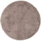 Brandsseller Kunstfell Teppich Rund ca. Ø 90 cm Lammfell-Optik Bettvorleger Dekoteppich Kuschelfell Taupe