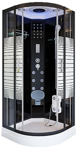 Cabina doccia con idromassaggio con luci colorate, 80x80x220cm