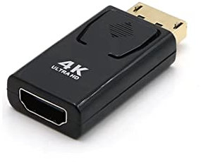 iJiZuo Adattatore da DisplayPort a HDMI, Risoluzione 4K DP Maschio a HDMI Femmina Convertitore, Compatibile per GPU, Laptop, Desktop, monitor, TV e Proiettore(Nero)
