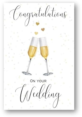 Second Ave Champagne Wedding Day Congratulations Card