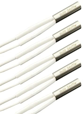 AJOYIB 5pcs 24V 70W Heizelement Upgrade 500℃ Heizelement Kompatibel mit V6 MK8 Volcano Hotend Ender-3 CR-10 3D-Drucker