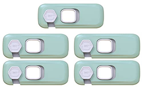 SAFIGLE 5stücke Kühlschrankschlösser Selbstklebend Sicherheitsriegel Kindersicherungen Für Schränke Toilettendeckel Und Andere Möbel Einfache Installation Und Sicherer Halt