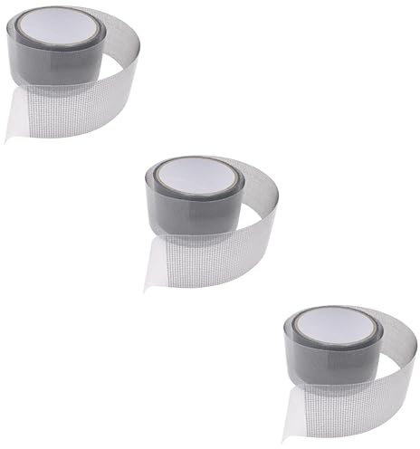 OSALADI 3 Rolls Screen Repair Subsidy Fiberglass Tape Screen Patch Window Hole Tape Door Curtain Repair Tape Mesh Screen Covering Wire Mesh Tape Door and Window Screens Breathable The Pet