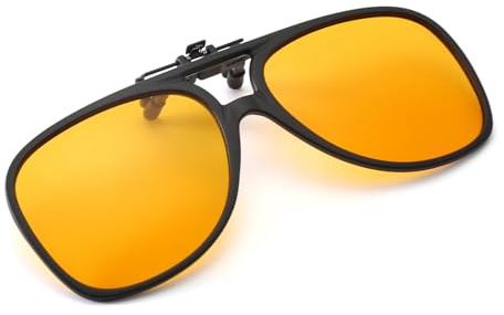 Long Keeper Clip Gafas de Sol Polarizadas Piloto, Clip Solar para Gafas, Flip Up Gafas de Sol con Clip Antireflejos UV400 para Hombre Mujer, 54mm