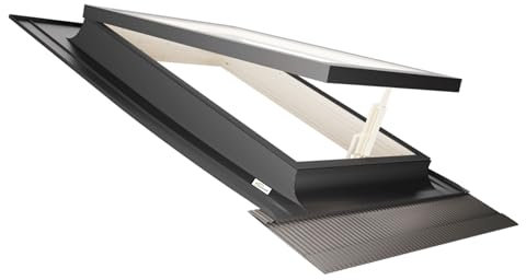 Service Solutions - Lucernario Best Vasistas in Alluminio | Vetrata Isolante standard 4-9-4 | Interno Legno Abete [VARIE MISURE] (CM 78X98)