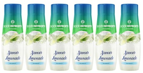 Sodastream Lot de 6 Concentrés Limonade pour Machine à Eau Pétillante et Soda | Préparez jusqu'à 9 Litres de Limonade en Quelques Secondes, 440ml