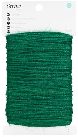 KINGLAKE Gartenschnur 2mm, 50m Pflanzschnur Juteschnur, Tomatenschnur Grün, Strick Jutegarn, Paketschnur, Jute kordel, Bindfaden Bastelschnur Reißfest für Garten und Dekoriere