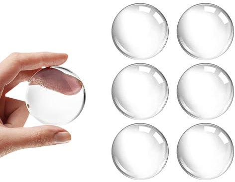 Rubber Door Stopper for Wall, 6PCS Round Wall Door Handle Protectors - Silicone Transparent Wall Protecto Self Adhesive Door Stops Anti Slam/Scratch/Noise - 4cm/1.5inch