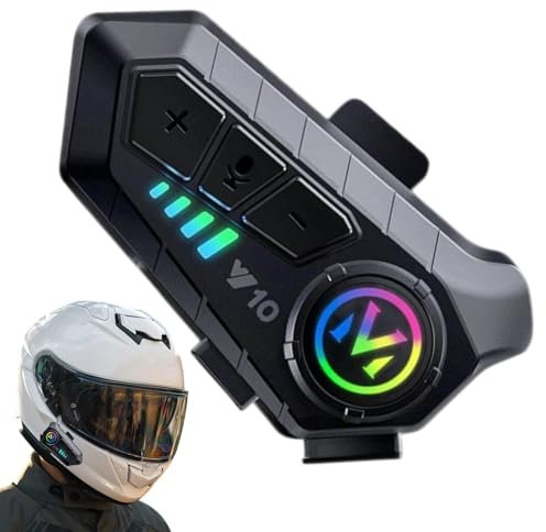 Casque de Moto – Système Audio sans Fil pour Casque, Écouteurs étanches pour Moto | Communication Longue Durée