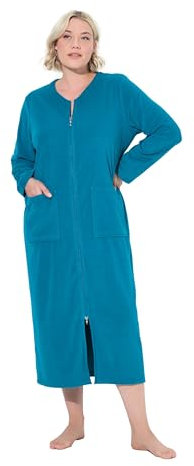 Ulla Popken Damen große Größen Übergrößen Plus Size Bademantel, 2-Wege-Zipper, Frottee, kuschelweich