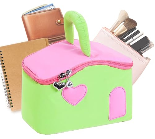 Trousse de maquillage de voyage | Grande trousse de toilette en forme de maison – Organisateur d'articles d'hygiène Sac de rangement pour femmes filles usage quotidien voyage sur route gym activités