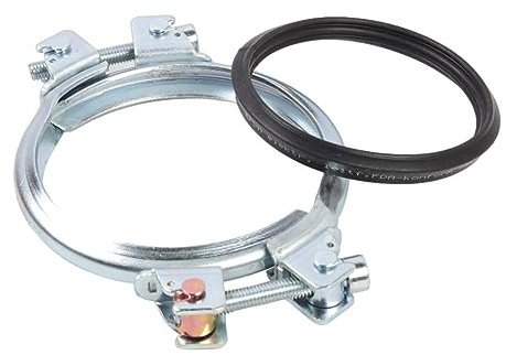 silos24 104020 Pellet-Spannring DN 100 für Pelletsfüllrohre, Spannring für Bördelrandrohr