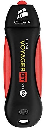 Corsair Flash Voyager GT, 1 TB USB 3.0 Flash Drive (High Performance with USB 3.0/USB 2.0, Durable Rubber Housing, Water Resistant, Shock Proof), Black/Red