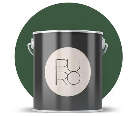 Livingwalls PURO Premium Wandfarbe c5005 - Malerfarbe für Wohnräume und Arbeitszimmer mit sehr hoher Deckkraft - matte hochwertige in Grün - 5l