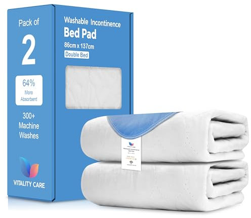 Washable Incontinence Bed Pads, Waterproof Mattress Protector, Water Absorbent Pads, Washable Bed Mats For Incontinence Adults Kids, Elderly, Waterproof Bed Pads 86x137cm