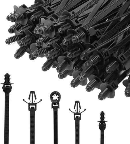 XINGO 210 bridas universales de nailon para montaje a presión, varios tamaños, de nailon resistente, autobloqueo, resistentes a los rayos UV, 5 tamaños más populares, para atar cables en interiores,