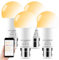 Lighting master Alexa Light Bulbs 12W, Bluetooth Smart Bulb Warm White to Daylight Adjustable，B22 Bayonet Light Bulb with APP and Voice Control for Bedroom Kitchen Living Room (4 Packs)
