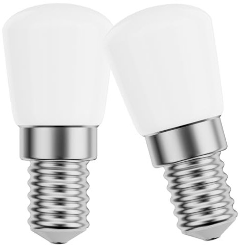 VIIVUU Lampadine LED E14, Lampadina E14 LED 3W Equivalenti 25W Bianca Fredda 6000K Luce Fredda Lampadina Alogena E14 230V, Per Frigorifero, Cappa, Macchina da cucire, 2 pezzi
