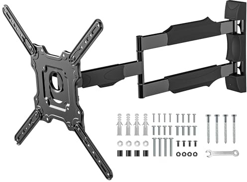 Digank Long Reach TV Wall Bracket for 26-55 Inch TVs, Corner TV Bracket | 720mm Full Motion Universal Long Arm TV Wall Mount up to 35kg with Swivel, Rotate and Tilt, Max VESA 400x400mm