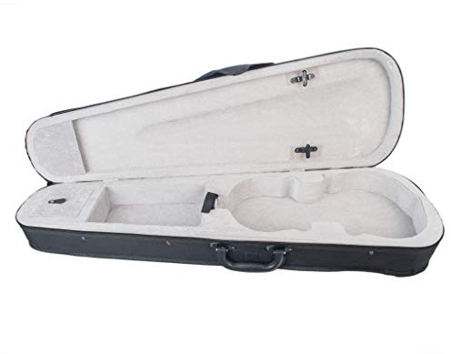 Estuche de ViolíN 1/2 TamañO Profesional Forma Triangular Estuche RíGido de ViolíN - Plata Dentro de Piezas de ViolíN