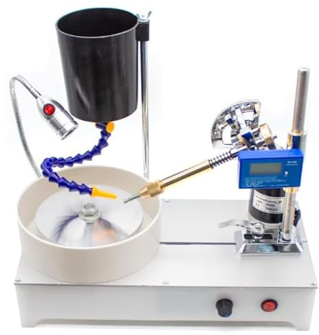 JMbpkduHs Gemstone Grinding Faceting Machine - Faceted Gem Polishing Machine - Digital Display - 2800rpm 120w Jewelry Polisher Flat Grinder Lapidary Machine