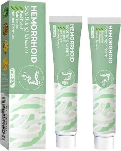 Crema para el cuidado perianal, crema herbal para hemorroides, para hombres y mujeres,2pcs