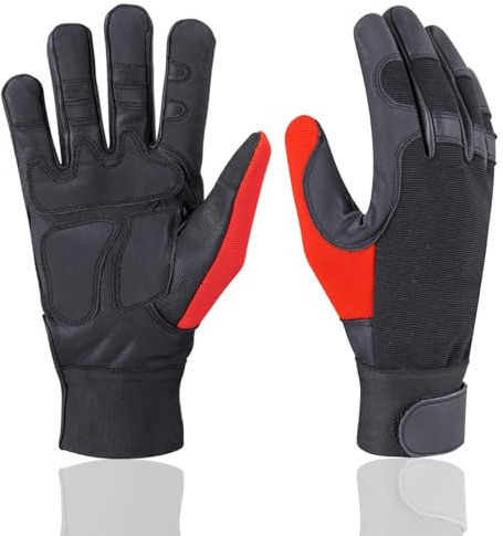 SAFTA Chainsaw Safety Gloves Cut Resistant Forestry Gloves with 17-Layer Anti Chainsaw Left-Hand Protection, CE CAT III Class 1, Thorn Proof Gardening & Safety Work Gloves SIzes (M to 2XL) (Large)