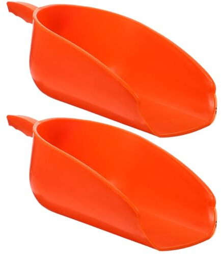 TOYANDONA 2pcs Thickened Plastic Livestock Feed Scoop Farm Feed Shovel for Poultry Goose and Horse Feeding, Large Utility Scoop for Farming and Animal Feeding