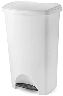 Addis 50L Kitchen Pedal Bin | Soft Close White Waste Bin