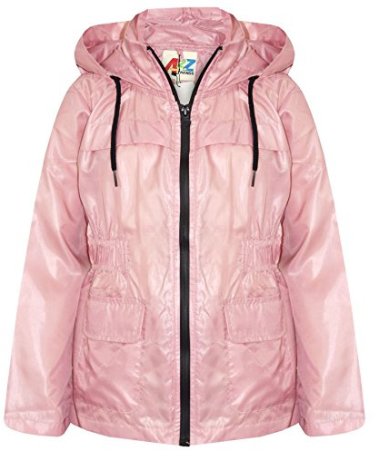 A2Z 4 kids przeciwdeszczowe dla dzieci Wiatrówka Wodoodporna - Raincoat Jacket 448 Baby Pink 11-12