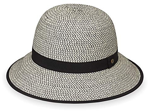 Wallaroo Hat Company Women’s Darby Sun Hat UPF 50+, Wide Brim, Packable Design, Adjustable Size for Medium Crown Sizes – Modern Vintage Sun Hat for Leisurely Outdoor Days (Ivory/Black)