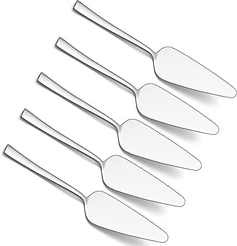PIQIUQIU Set di Server per Torte da 5 Pezzi in Acciaio Inox per Torte Server Torte Coltello per cucine, ristoranti, Feste, Lavabili in lavastoviglie