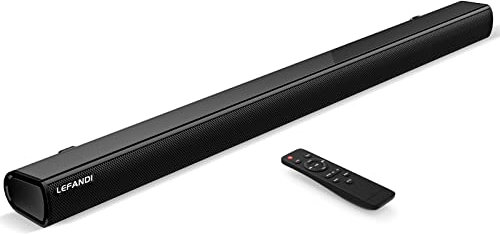 LEFANDI Soundbar für TV Geräte, Bluetooth Lautsprecher PC Soundbar 2.1 Kanal Surround Sound Heimkino Soundsystem Fernbedienung mit AUX, HDMI ARC, USB, Koaxial, Optischer für Phone, Computer, TV