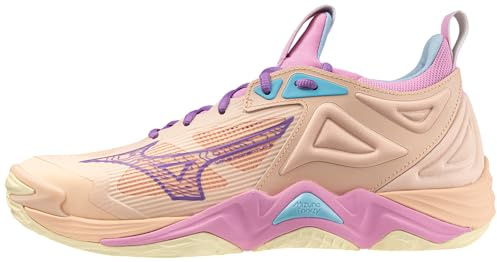 Mizuno Wave Momentum 3 Unisex Volleyball Shoe | Peach Bud | US Unisex 10.5