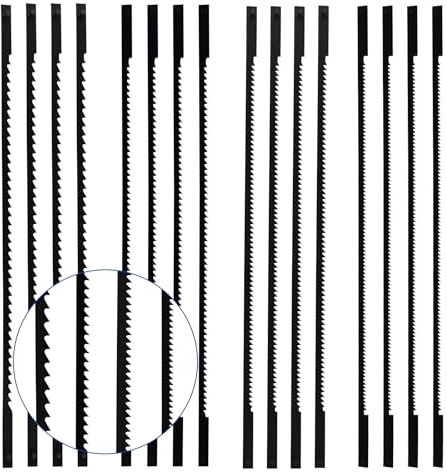 Tarpedrium 16 Piezas Hojas de Sierra de Marquetería, Hojas de Sierra de Desplazamiento de Corte Fino Estándar, Sierra Marqueteria para Aserrar Madera, Espuma, Plástico, Metal Blando