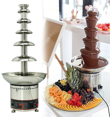 Kommersiell chokladfontänmaskin, chokladfontäner för bröllop och fester, chokladfontänmaskin för Queso, godis och likör,6tiers