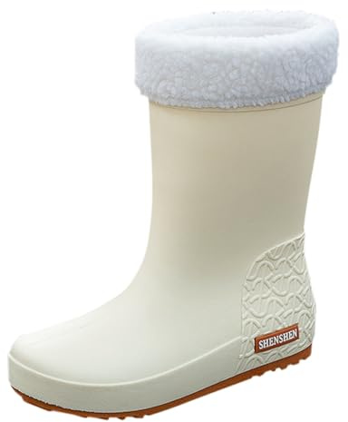 Stivali Gomma Donna Comode Leggere Scarpe Impermeabili Imbottiti Antiscivolo Eleganti Stivaletti Pioggia Alti Con Fodera Calda Giardinaggio Stivali Gomma Lavoro Moda Stivaletto Da Giardino In Pvc