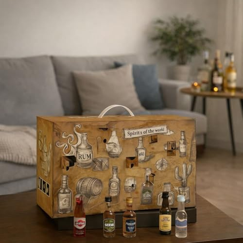 Spirituosen Tasting Set – 24× Miniatur-Flaschen – Gin, Whisky, Vodka, Rum & Likör – Premium Probier Set für Genießer