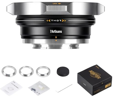 7Artisans Anillo Adaptador PL Multimontaje, PL-E Instalado por defecto, Compatible con monturas Intercambiables PL-L/PL-R/PL-Z, Plateado