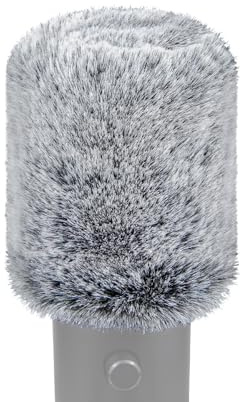 SOULWIT Microfono Furry Paravento per Razer Seiren X, Copertura Microfono Peloso Filtro Anti-pop Parabrezza - Grigio