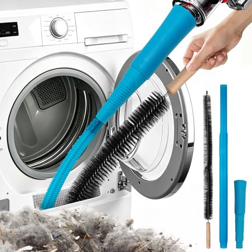 Kit de Limpieza para Secadora, Manguera de Ventilación 80 cm con Cepillo de Limpieza, Accesorio para Aspiradora para Quitar Pelusas, para Hogar y Lavandería