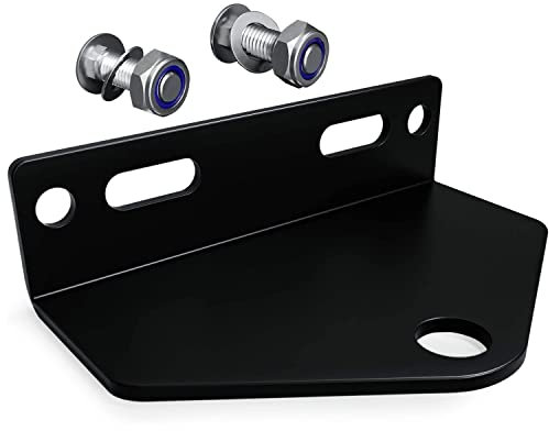 Gancio traino universale trattorino tagliaerba 12,7 cm in acciaio ad alta resistenza - Accessorio per installazione compreso (nero)