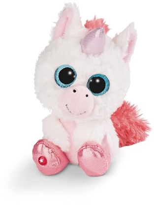 NICI Glubschis: Das Original – Glubschis Einhorn Milky-Fee 15 cm – Kuscheltier Einhorn mit großen Augen – Flauschiges Plüschtier mit großen Glitzeraugen – Schmusetier für Kuscheltierliebhaber – 45563