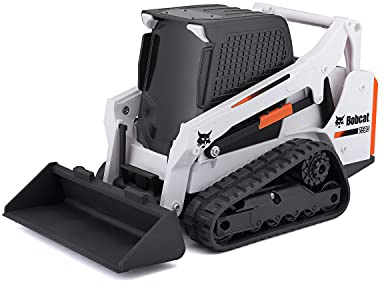 Bauer Spielwaren Tech R/C Bobcat T590: Remote Controlled Bobcat with Moving Shovel, Gamer Remote Control, from 5 Years, 19 cm, Black/White (582183)