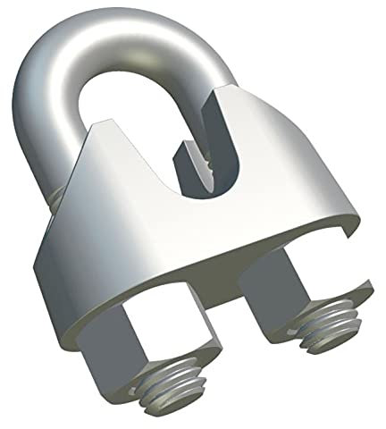 M12/13 Fune Metallica Morsetto Imbracature Clip - U Bolt Sella In Lega Di Zinco Placcato Fissaggio Per Rigging e Tensionamento Funi Fili 12/13mm Certificato Standard DIN741 (3 Pezzi)