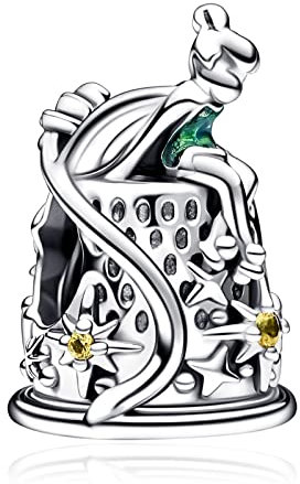 RMMY Charms Elfe assis panier de fleurs pour bracelets et colliers Noël Fête des Mères Halloween bijoux pour femmes perles en argent sterling 925 avec zircones.