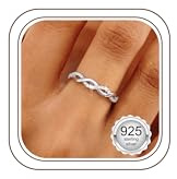 Chriscoco Bague en Argent 925 Femme Zircone Cubique Alliance de Mariage et Fiançailles Bijoux