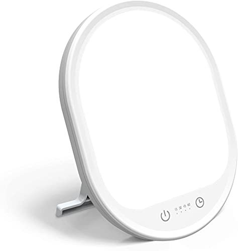 Lobertingu Tageslichtlampe, LED-Lampe, simulierte Tageslicht-Sattel-Lampe 10000 Lux mit 3 einstellbaren und 4 Timern, Touch Control, Memory-Funktion, faltbar, für Heim, Büro