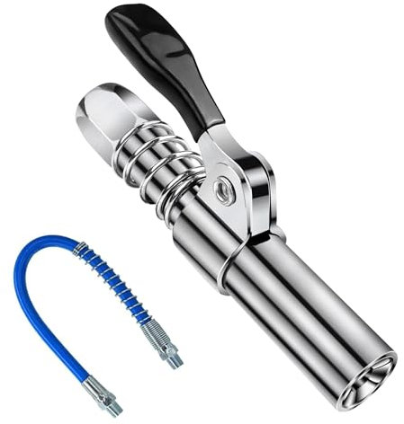 Ceisazira Ingrassatore Manuale, Pistola Grasso Autobloccante, Testina Ingrassatore Professionale, G Grasso Pistola Accoppiatore, Ingrassatori Testine con Tubo da 30cm, per Tutti Pressa per Grasso